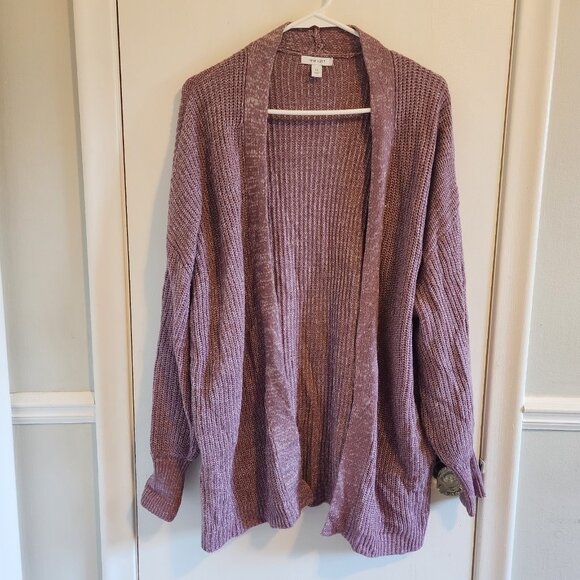 Nine West Women's Size XL Open Front Cardigan Sweater Mauve - Picture 1 of 6